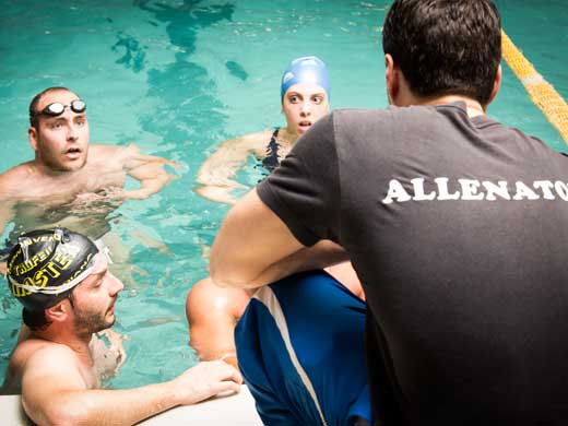 Fotografie allenamento Klab Master presso la piscina di Klab Marignolle a Firenze
